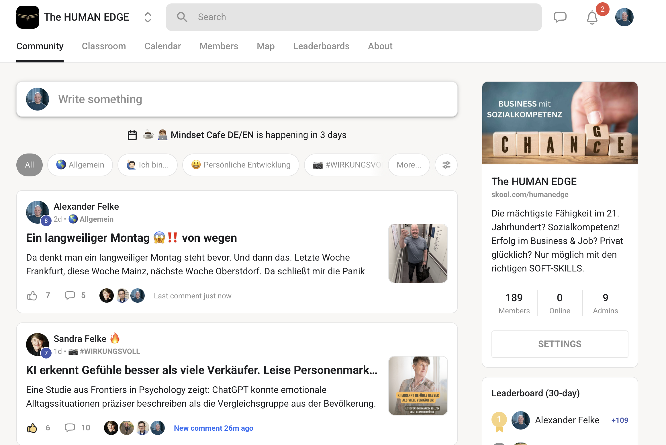Kostenlose Community für Persönlichkeit, Sichtbarkeit, Wirkung Kostenlose Community für Persönlichkeit, Sichtbarkeit, Wirkung